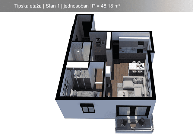 For sale apartment in Rafailovici in a great location