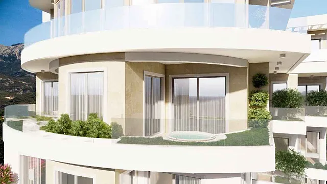 Apartments in new complex with pool and spa in Becici — photo 6