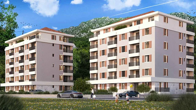 New building under construction in Bijela
