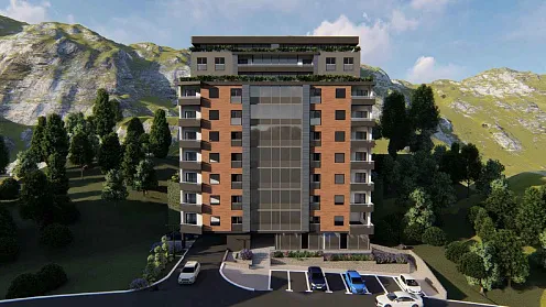 Two-bedroom apartment in Becici with sea view under construction — photo 2