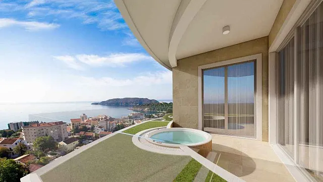 Apartments in new complex with pool and spa in Becici — photo 10